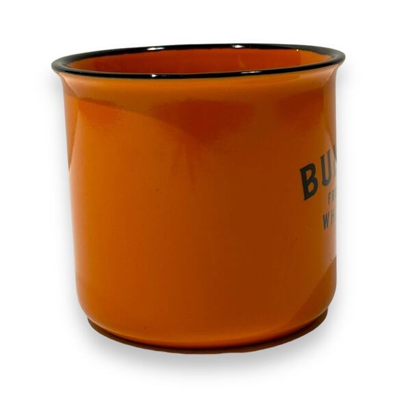 Bulleit Bourbon Frontier Whiskey Campfire Mug Coffee Cup Orange Ceramic - Picture 4 of 6